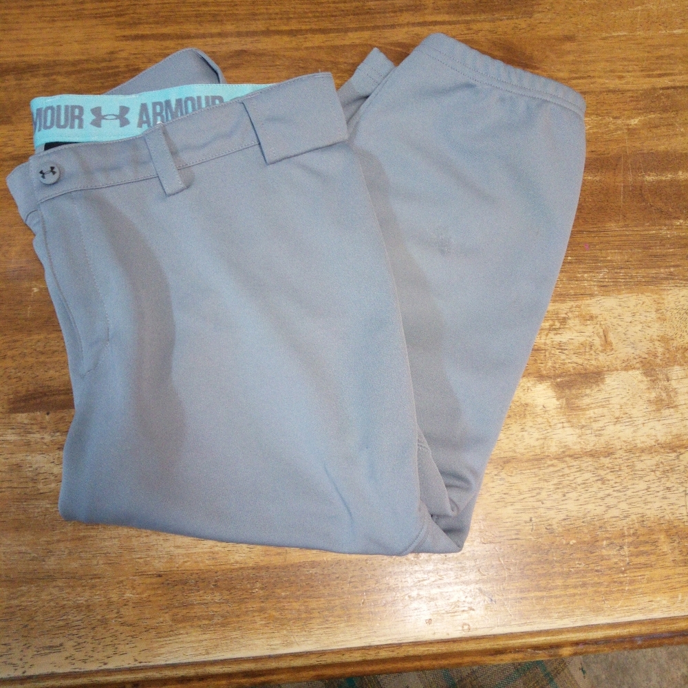 Youth Under Armour Softball Knickers in Gray